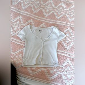Women's white baby tee